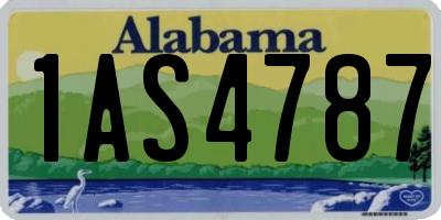 AL license plate 1AS4787