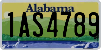 AL license plate 1AS4789