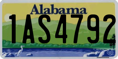 AL license plate 1AS4792