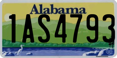 AL license plate 1AS4793