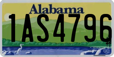 AL license plate 1AS4796