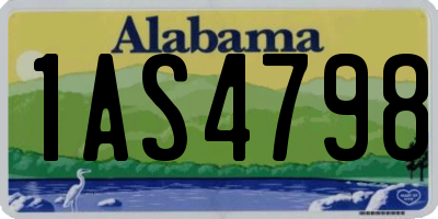 AL license plate 1AS4798