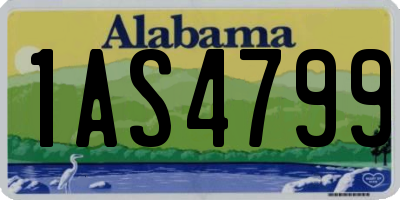 AL license plate 1AS4799