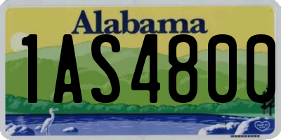 AL license plate 1AS4800