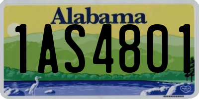 AL license plate 1AS4801