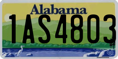 AL license plate 1AS4803