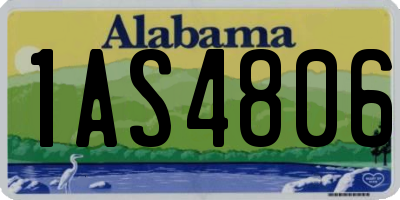 AL license plate 1AS4806