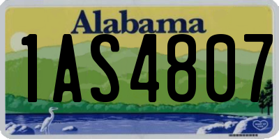 AL license plate 1AS4807