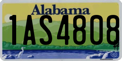 AL license plate 1AS4808