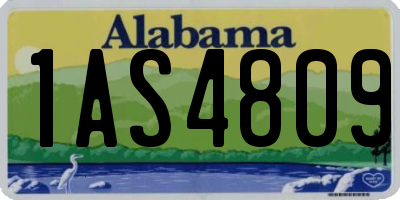 AL license plate 1AS4809