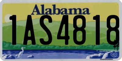 AL license plate 1AS4818