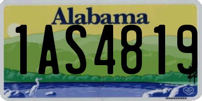 AL license plate 1AS4819