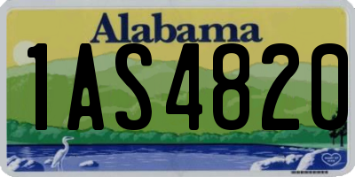 AL license plate 1AS4820
