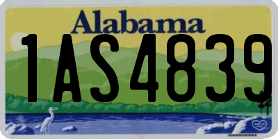 AL license plate 1AS4839