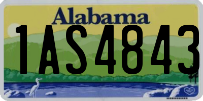AL license plate 1AS4843