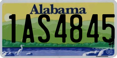AL license plate 1AS4845