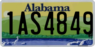 AL license plate 1AS4849