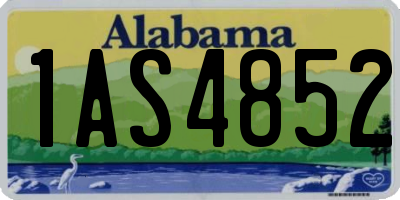 AL license plate 1AS4852