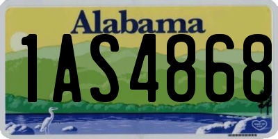 AL license plate 1AS4868