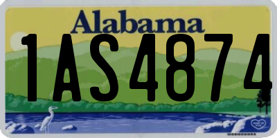 AL license plate 1AS4874