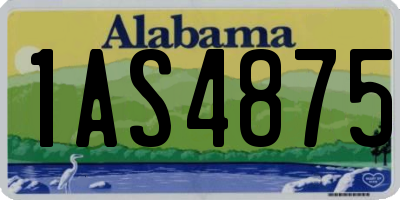 AL license plate 1AS4875