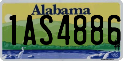 AL license plate 1AS4886