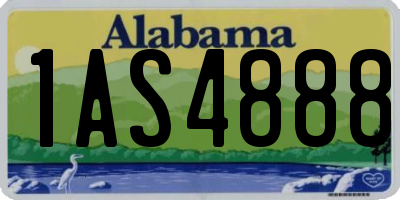 AL license plate 1AS4888
