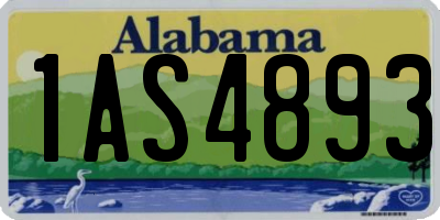 AL license plate 1AS4893