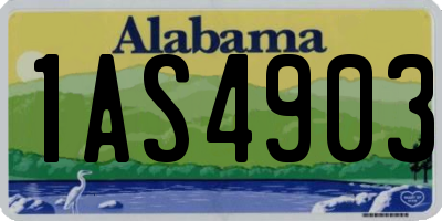 AL license plate 1AS4903