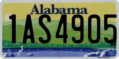 AL license plate 1AS4905