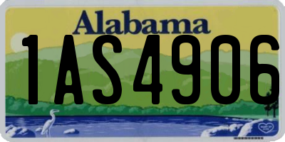 AL license plate 1AS4906