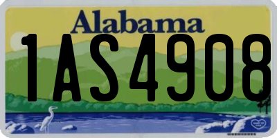 AL license plate 1AS4908