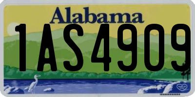 AL license plate 1AS4909