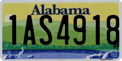 AL license plate 1AS4918