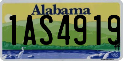 AL license plate 1AS4919