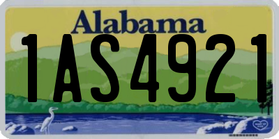 AL license plate 1AS4921