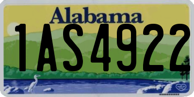 AL license plate 1AS4922