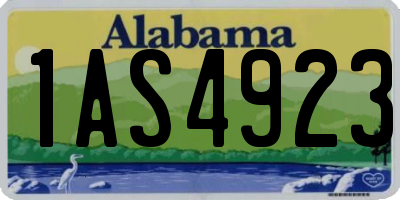 AL license plate 1AS4923