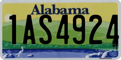AL license plate 1AS4924