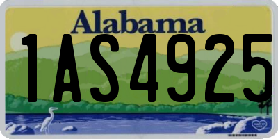 AL license plate 1AS4925