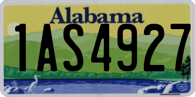 AL license plate 1AS4927