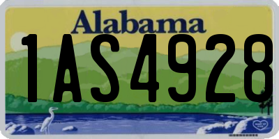 AL license plate 1AS4928
