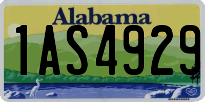 AL license plate 1AS4929