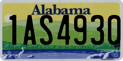 AL license plate 1AS4930