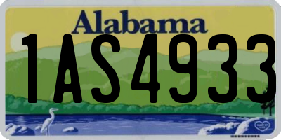 AL license plate 1AS4933