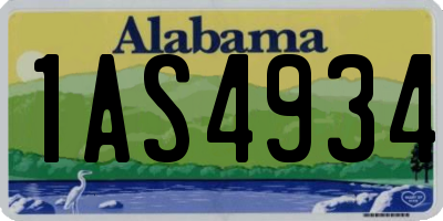 AL license plate 1AS4934