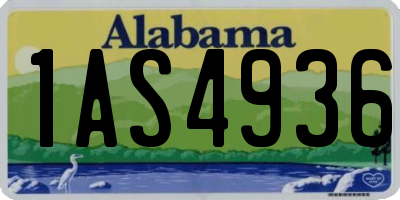 AL license plate 1AS4936