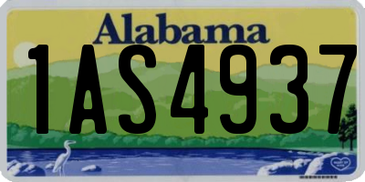AL license plate 1AS4937