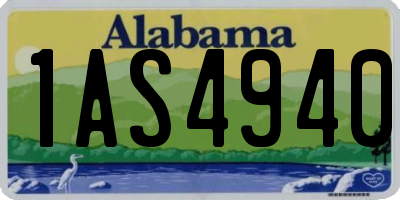 AL license plate 1AS4940