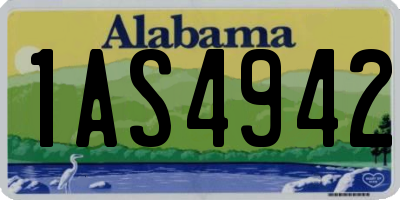 AL license plate 1AS4942